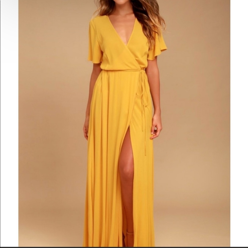 Lulus yellow maxi dress